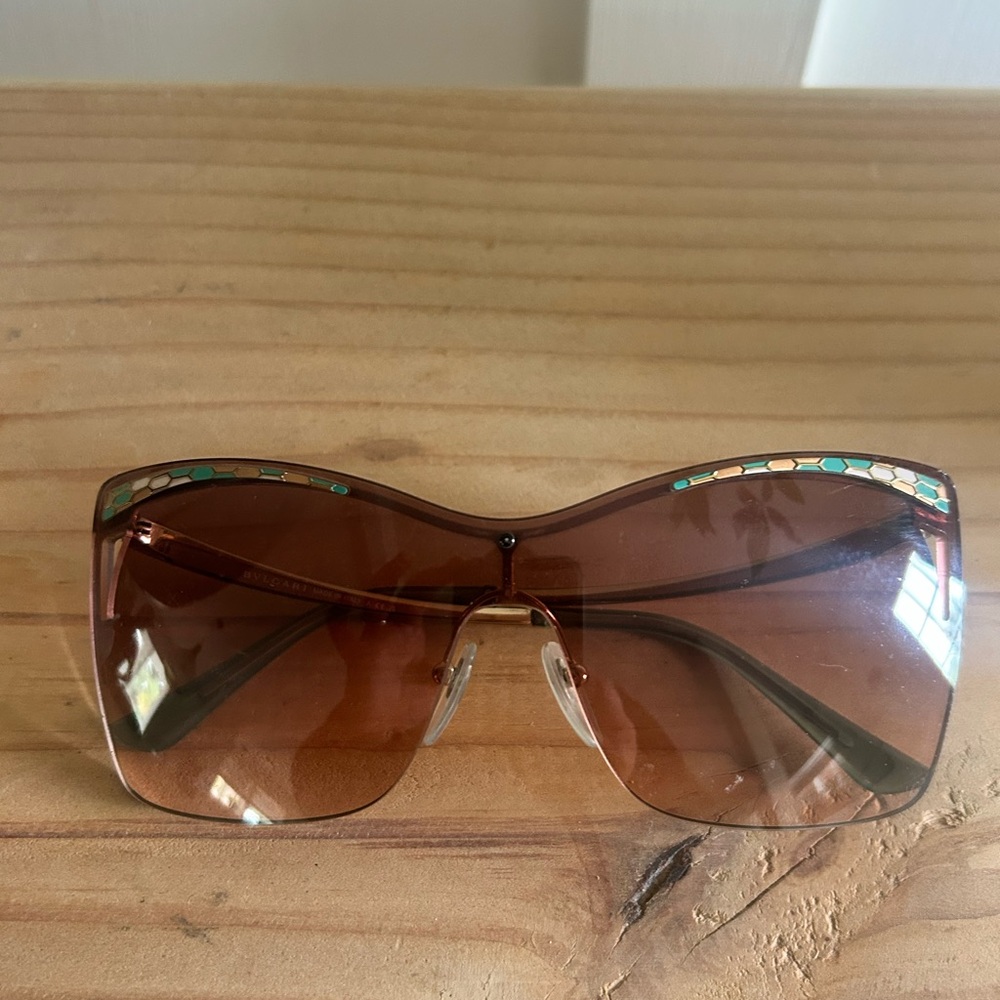 BVLGARI Sunglasses AUTHENTIC BV6138 Rimless 201413 Pink Gold